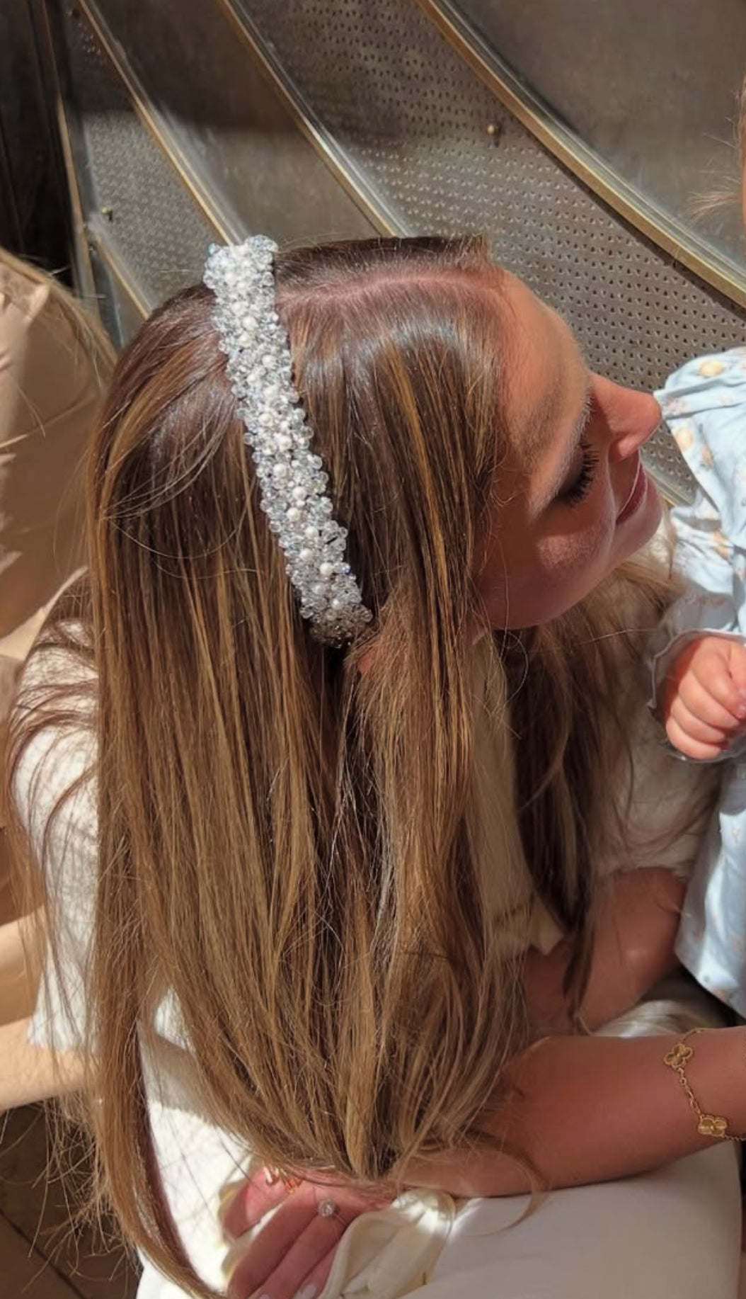 GIA - Swarovski Crystals and Pearls multi-use Headpiece