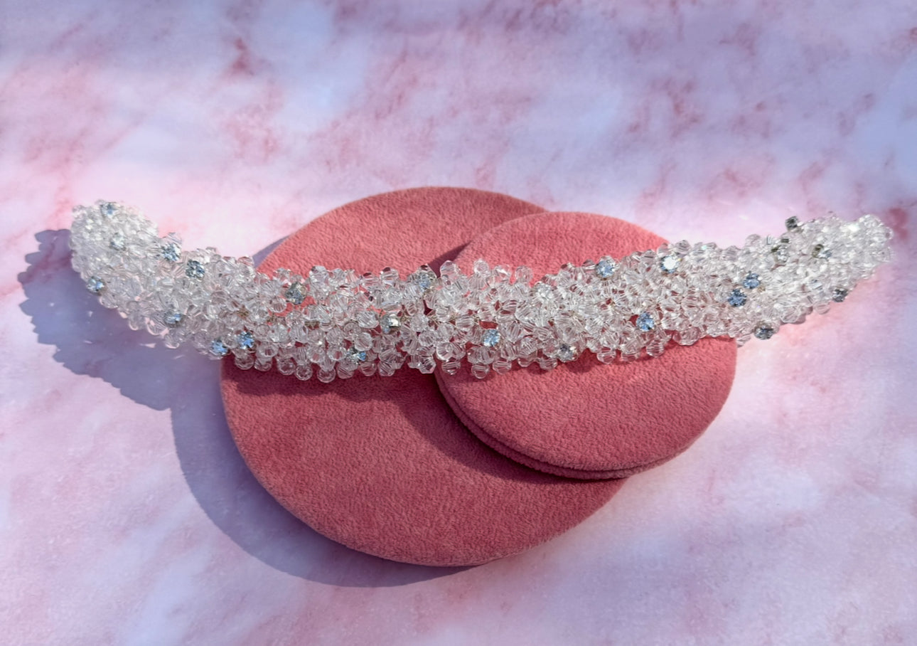 LULI - Swarovski Crystals and Clear Beads multi-use Headpiece RTS