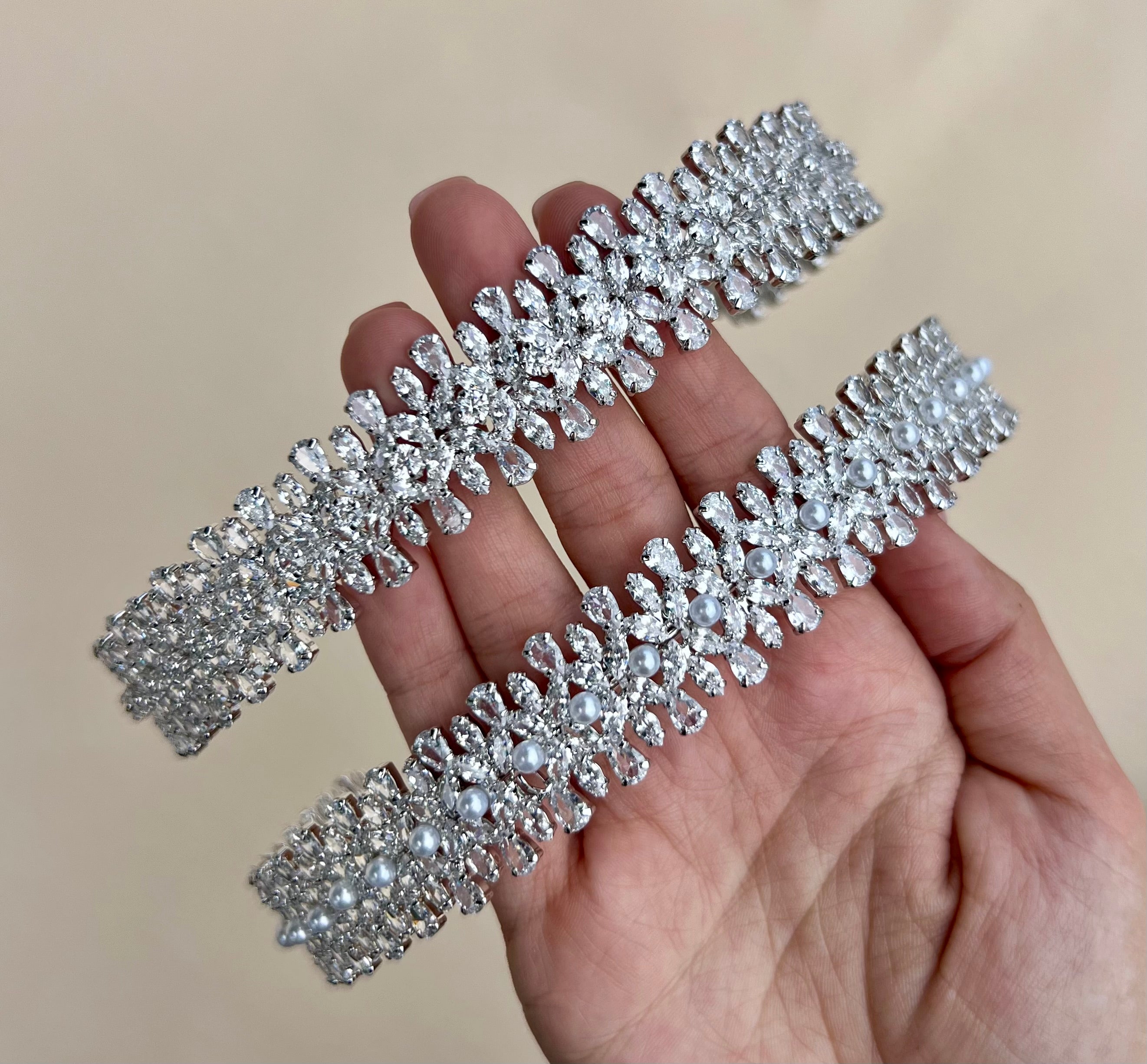 CORINE - Swarovski Crystals and Pearls Headband - RTS