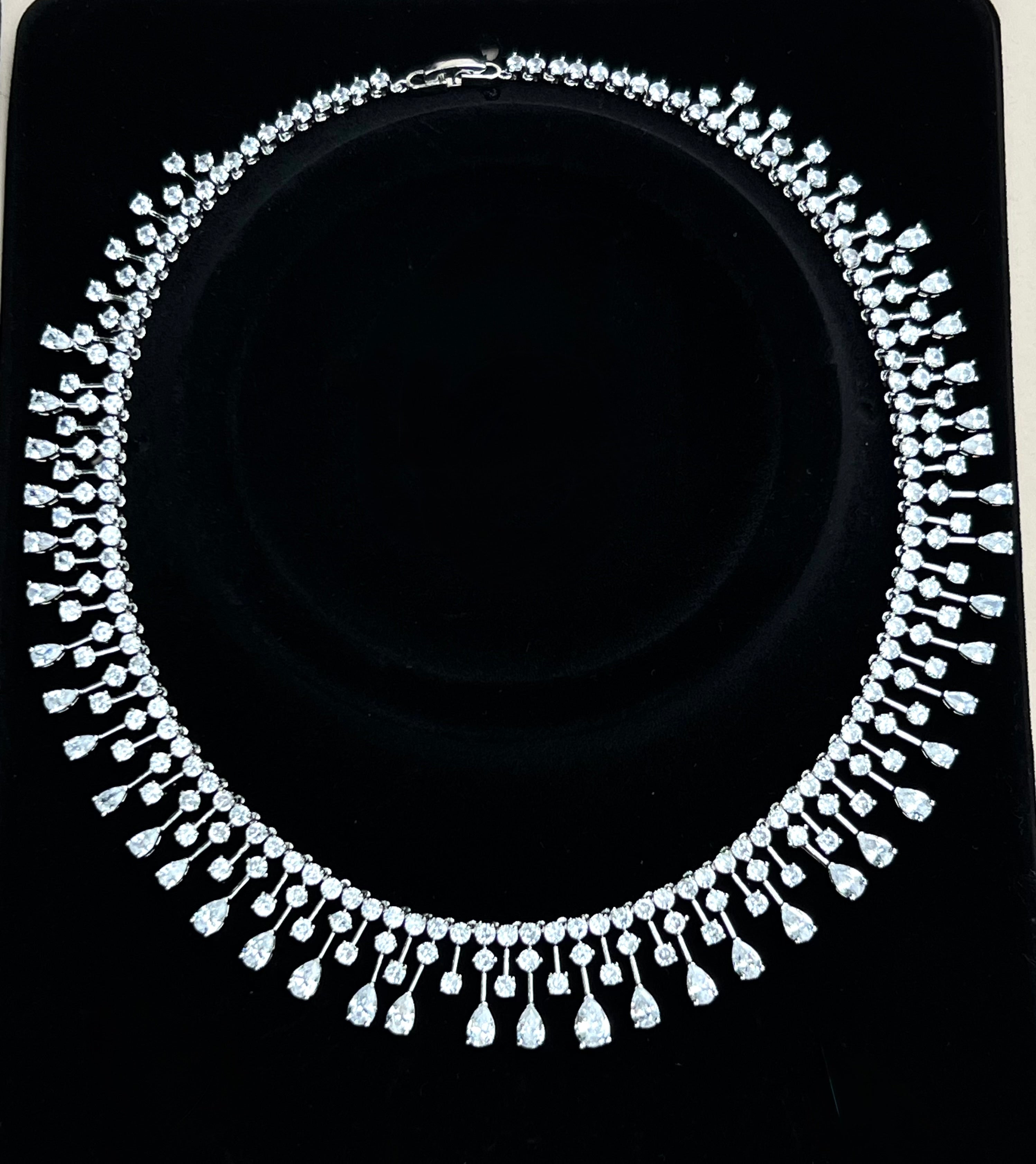 Isadora - Simulated Diamonds Necklace, Bracelet & Earrings Jewelry Set