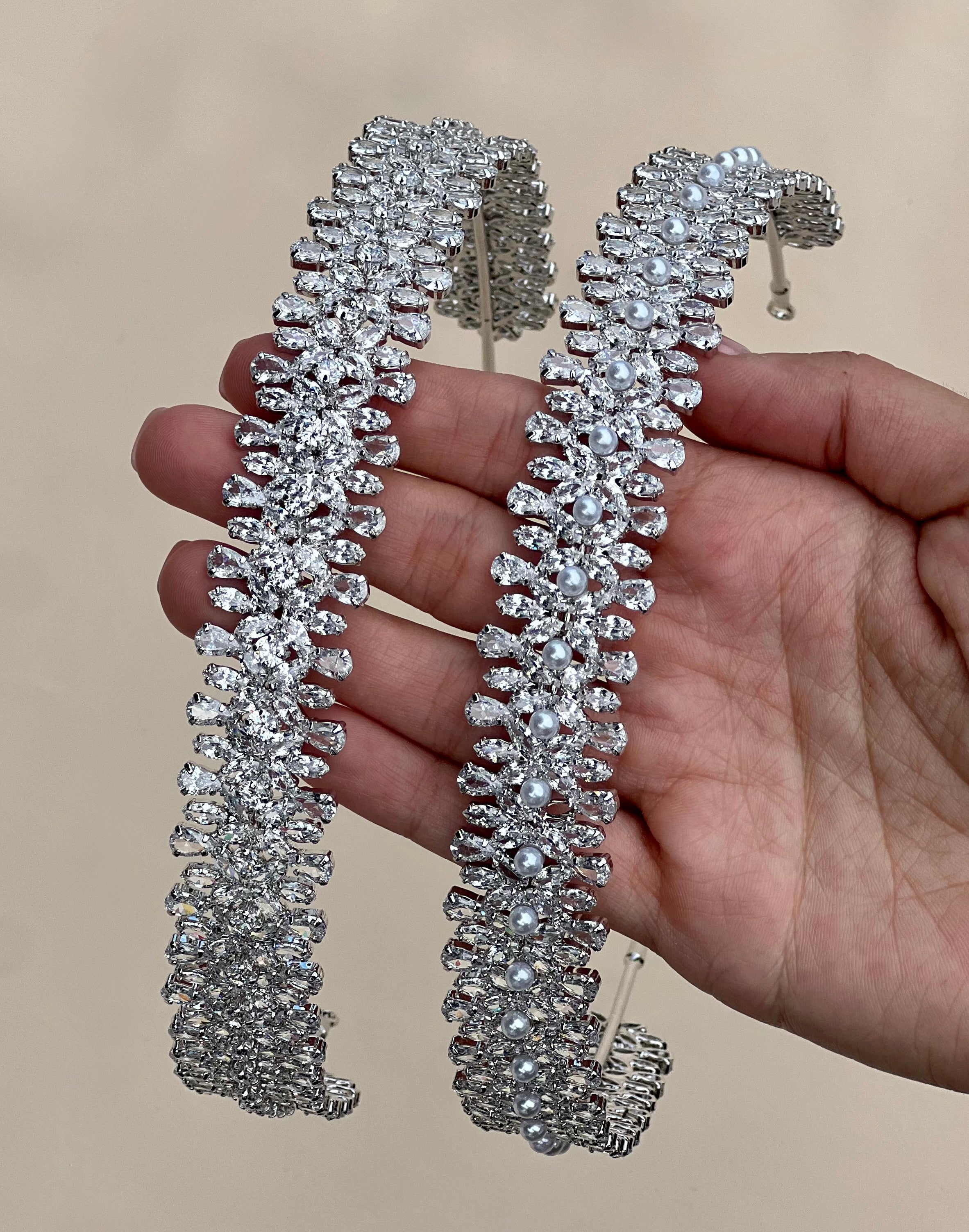CORINE - Swarovski Crystals and Pearls Headband - RTS