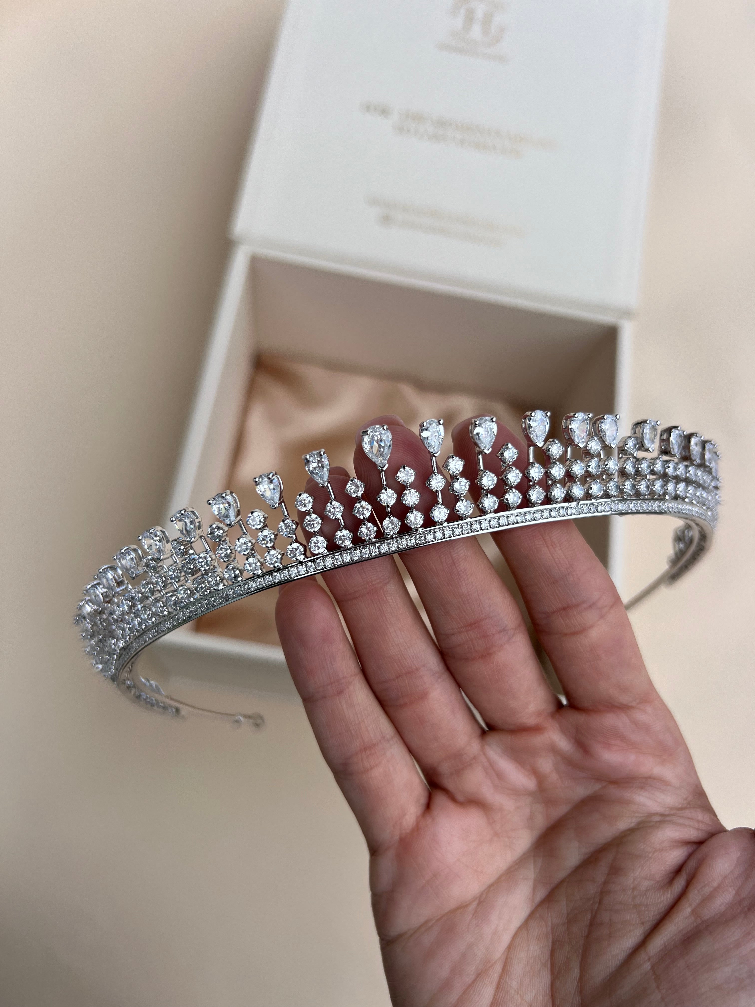 SALMA -  Swarovski Crystals Tiara -RTS