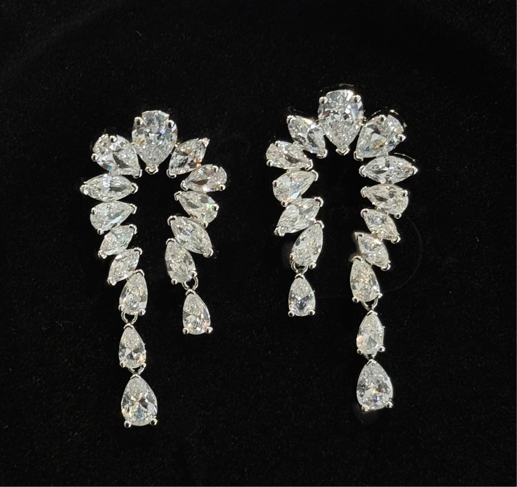 CELE- Simulated Diamonds Long Earrings