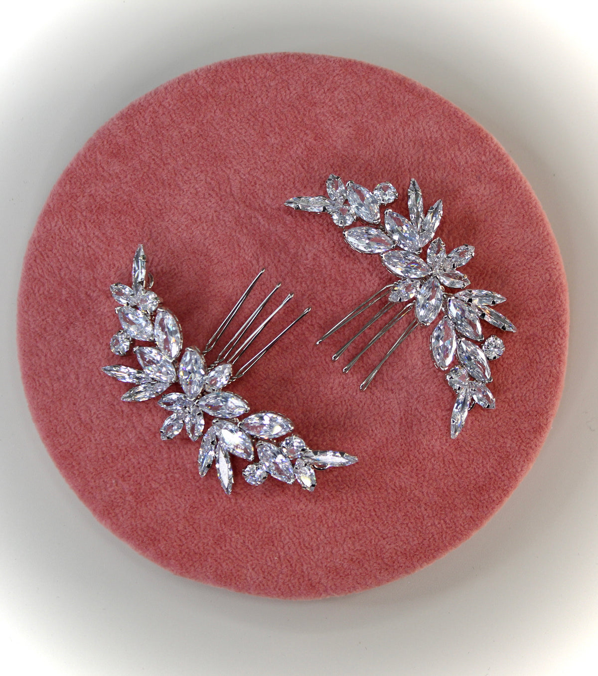 Swarovski Crystal Ben-Amum Hair Comb Luxury Wedding Hair Comb with Swarovski Crystals - Flowers  main image 3