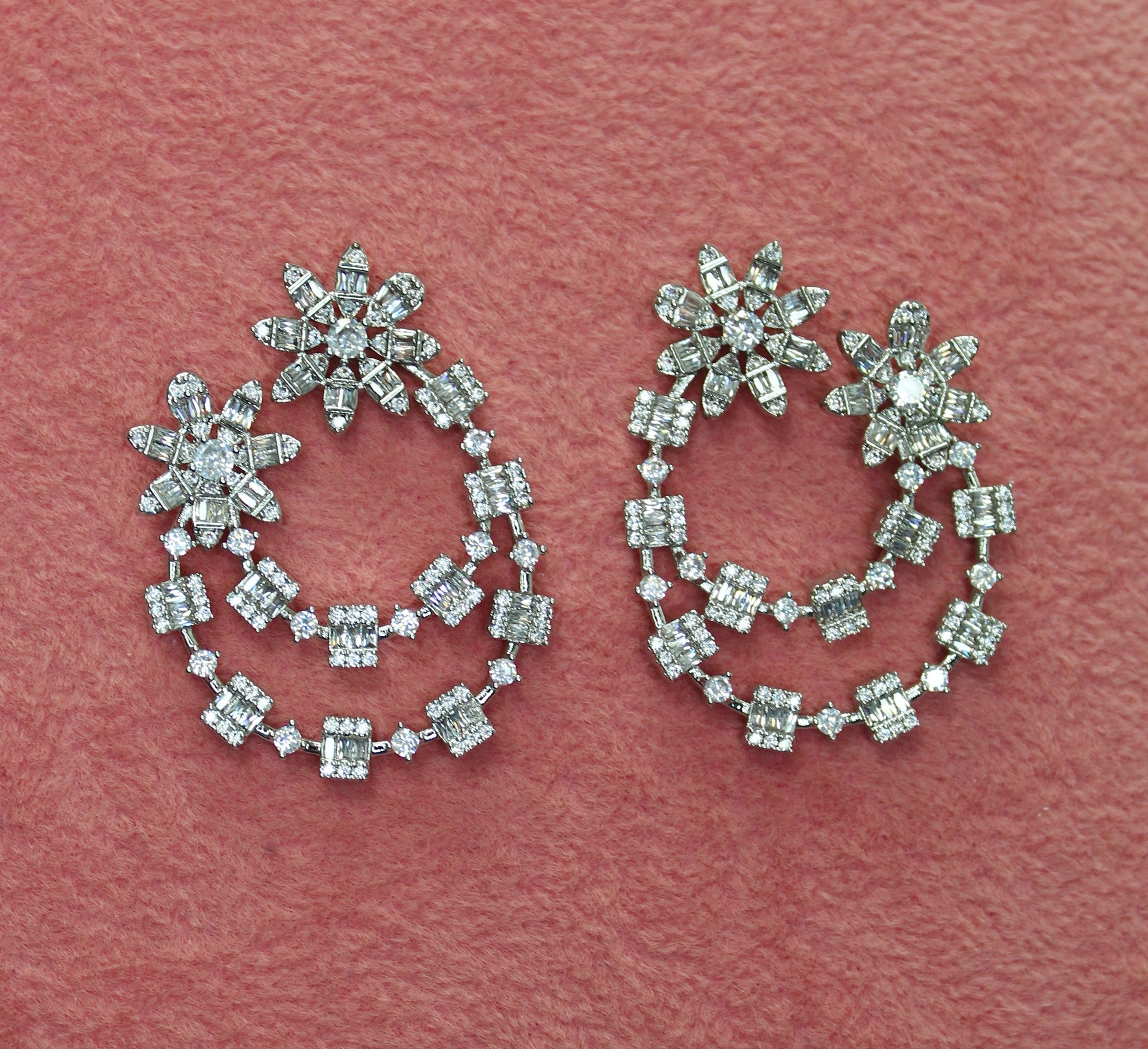 BARBARA - Simulated Diamonds Earrings -RTS