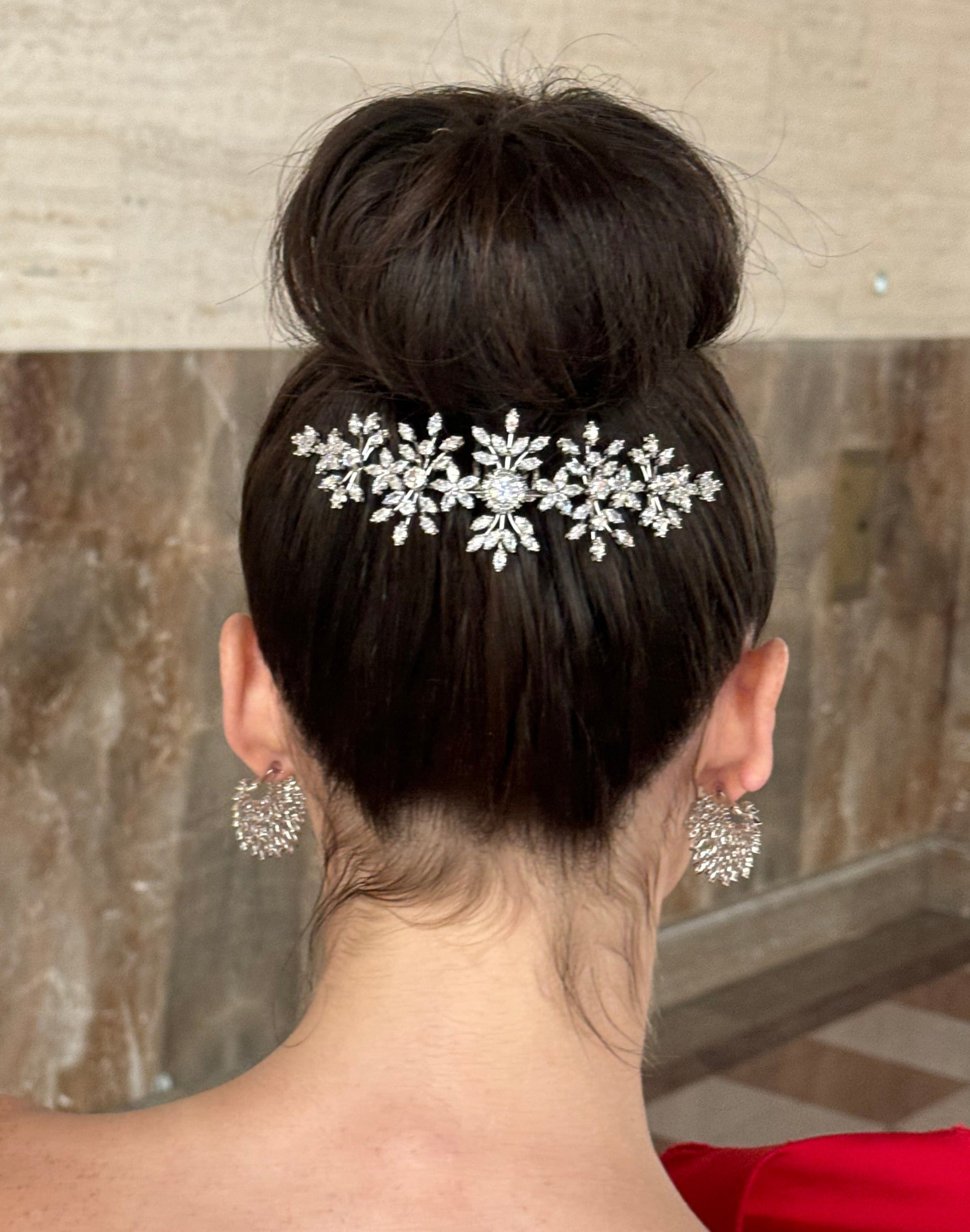 JULIA - Simulated Diamonds Bridal Hair Comb -RTS