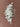 ANA- White Porcelain Flowers and Pearls Hair Comb -RTS