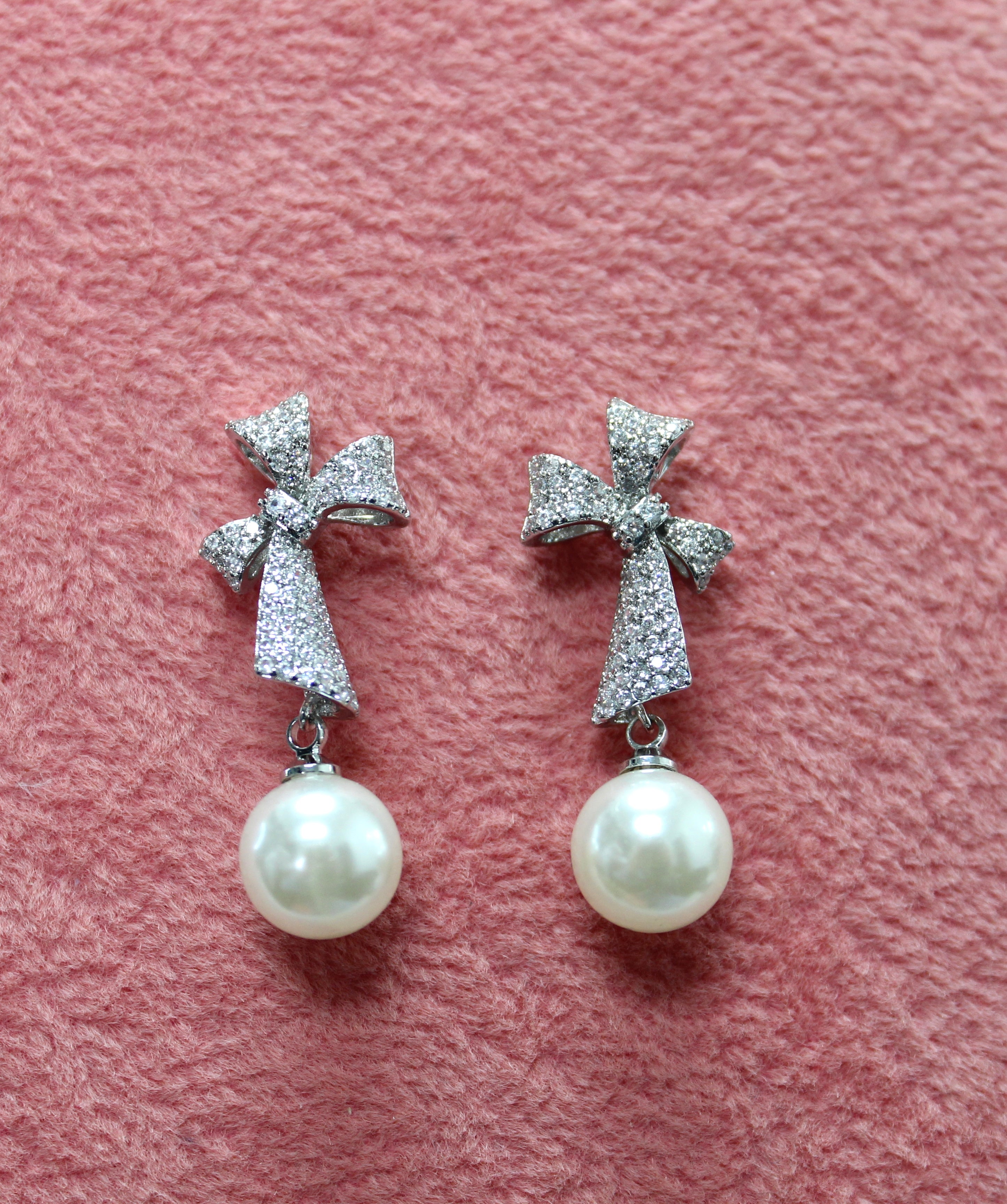 SOLENE - Simulated Diamonds and Pearls Earrings -RTS