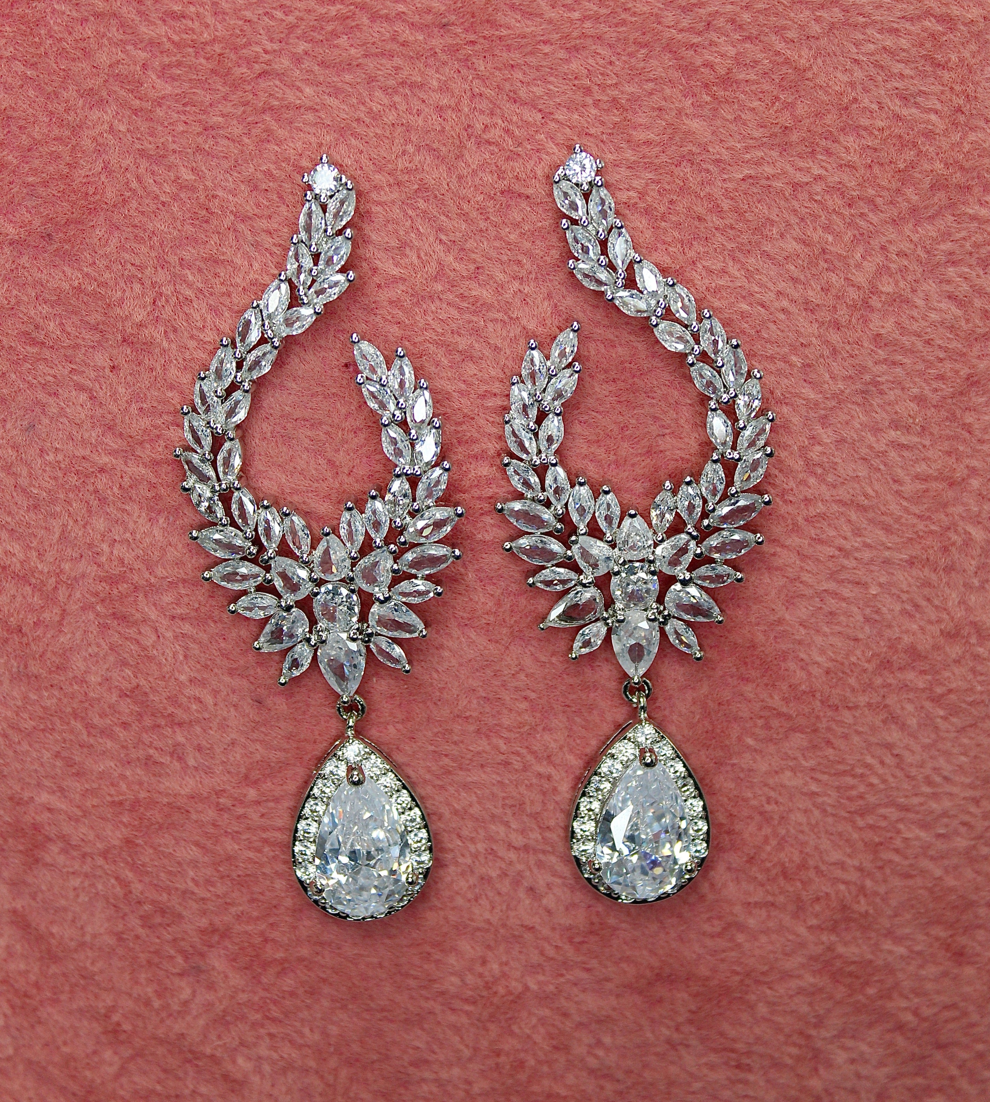 THERESE - Simulated Diamonds Statement Earrings -RTS