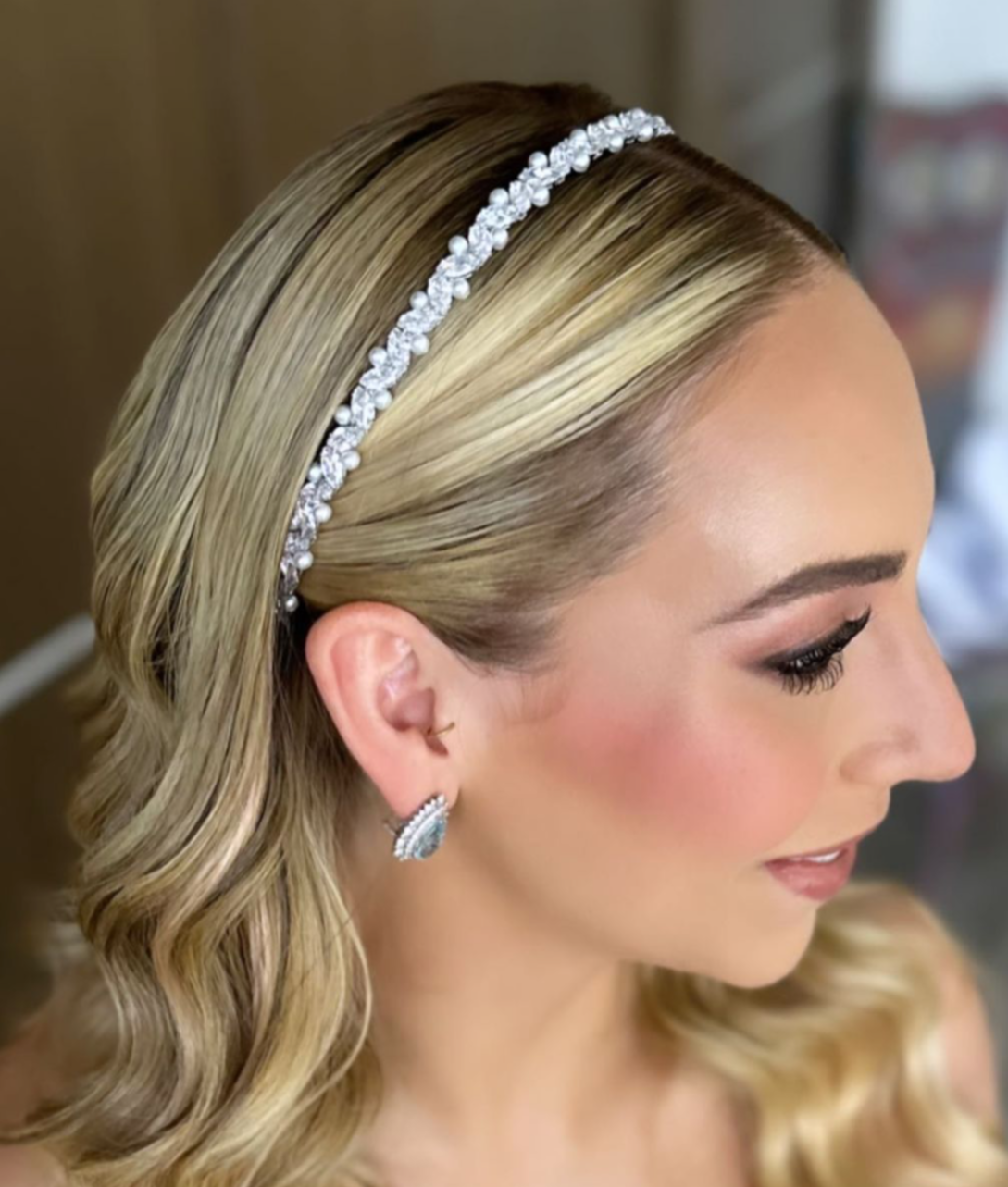 MELISSA - Simulated Diamonds and Pearls Headband