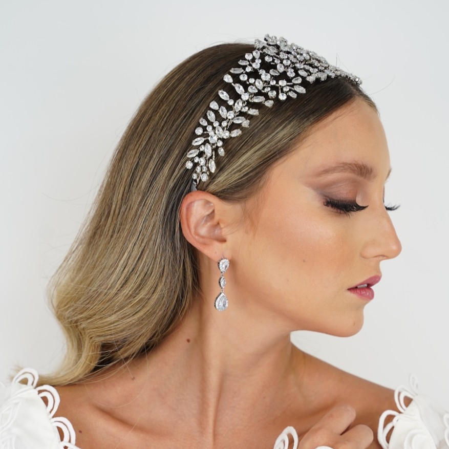 SHELLY - Swarovski Crystals Flexible Headband