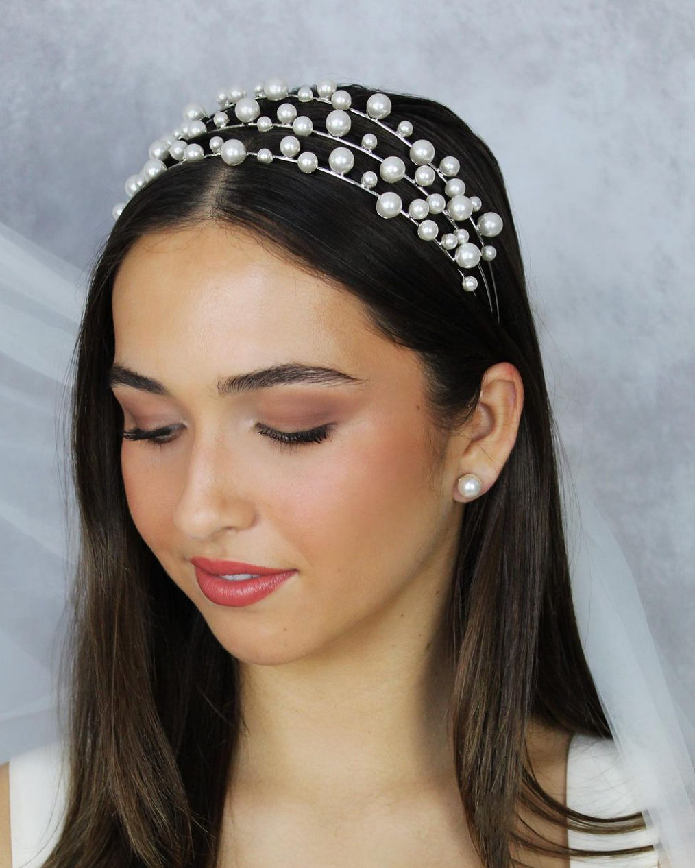 JULIE - Pearls Bridal Headband -RTS