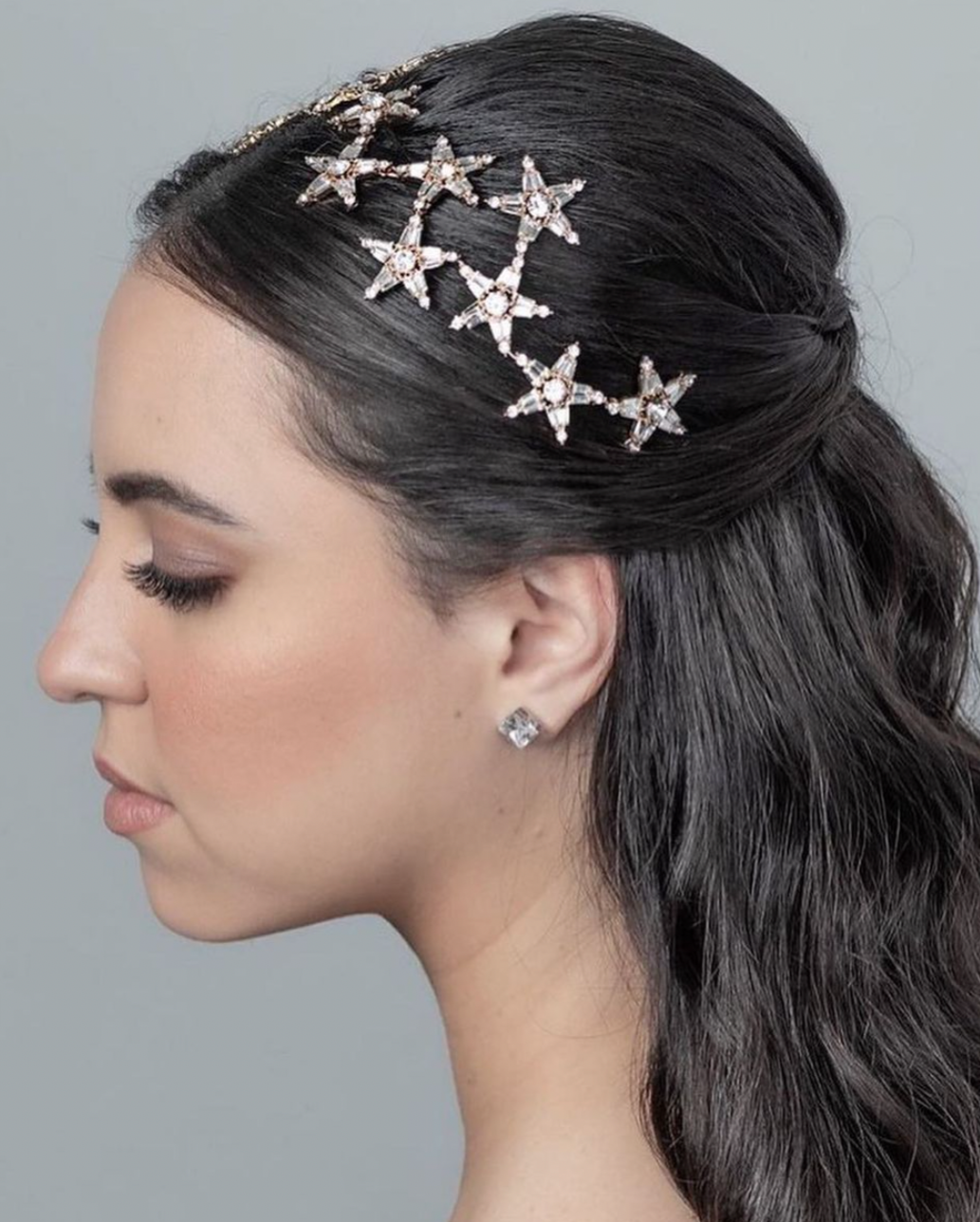 LAUREN - Simulated Diamonds Stars Headband