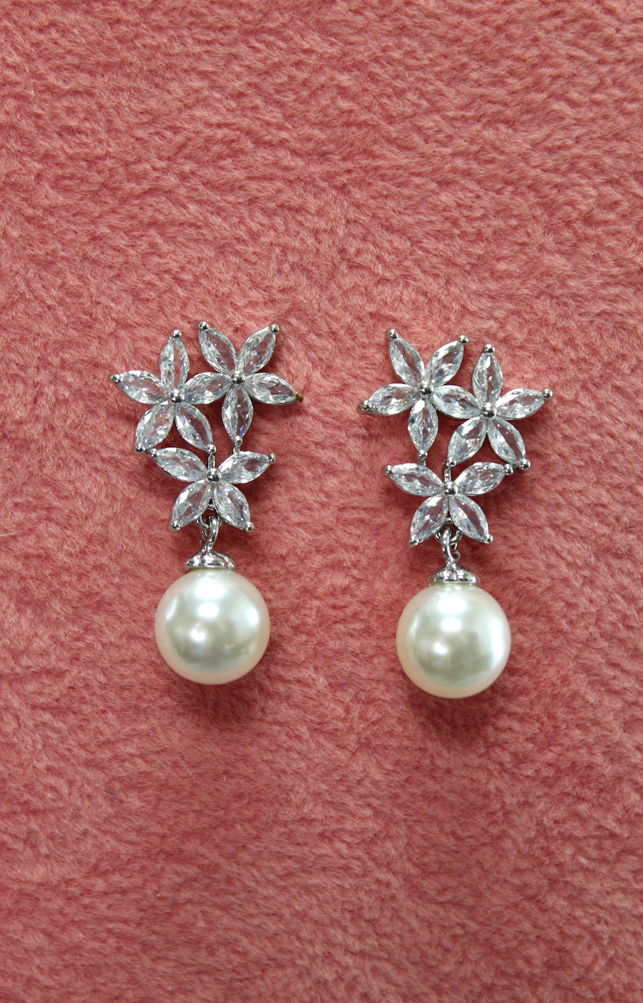 INGRID - Simulated Diamonds and Pearls Earrings -RTS