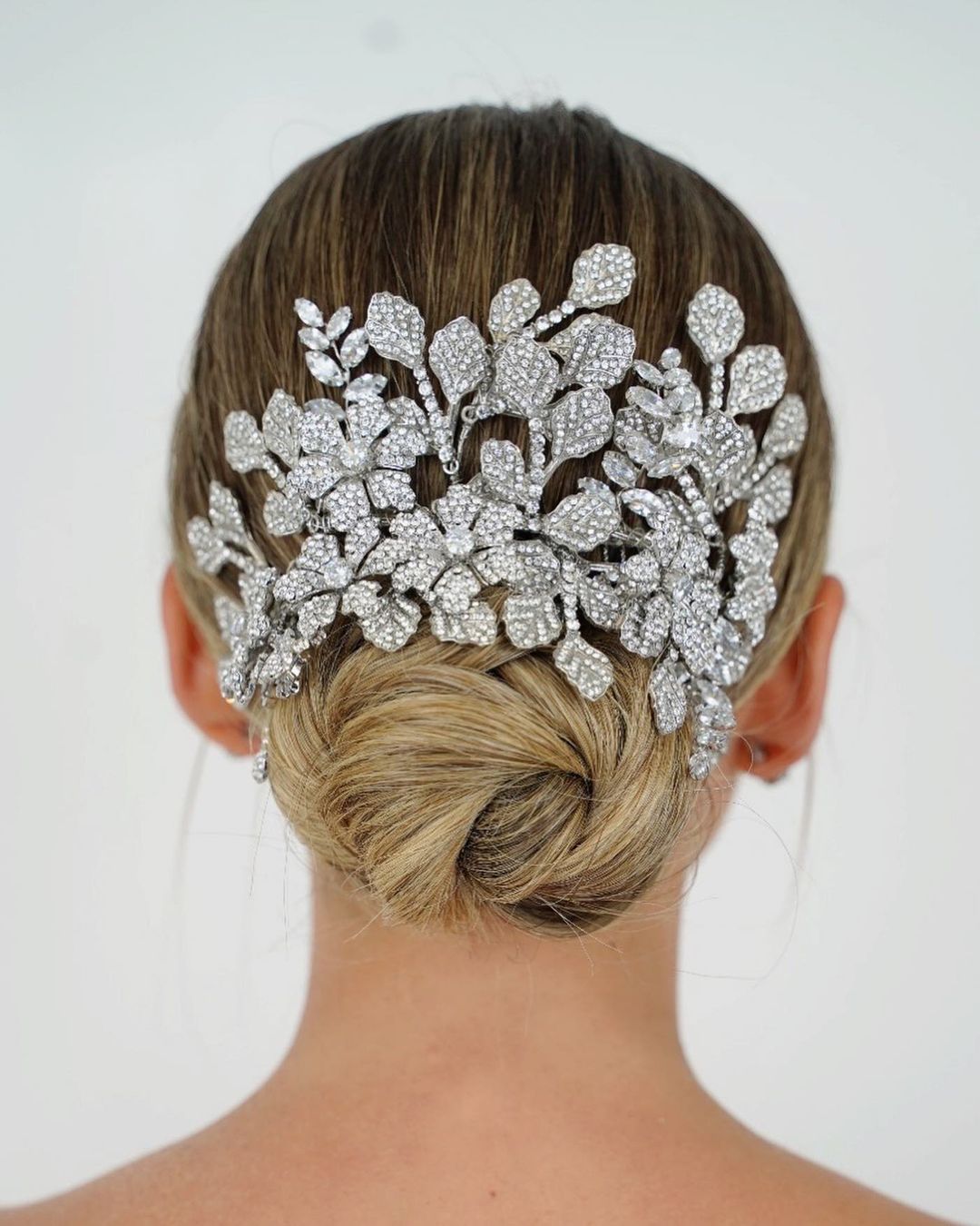 AURORA - 3D Swarovski and Simulated Diamonds Hair Comb