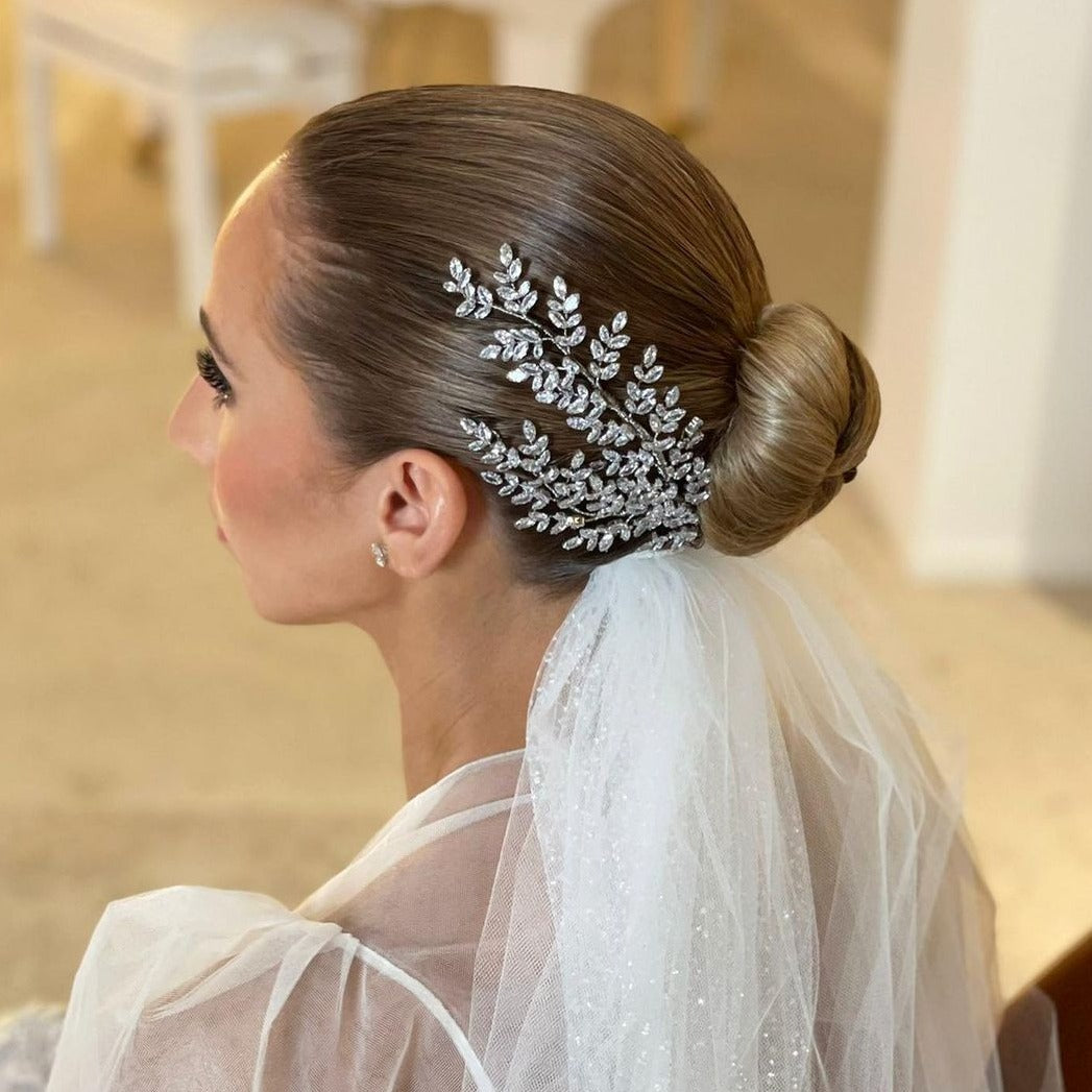 EMILY - Swarovski Crystals Bridal Hair Wings -RTS