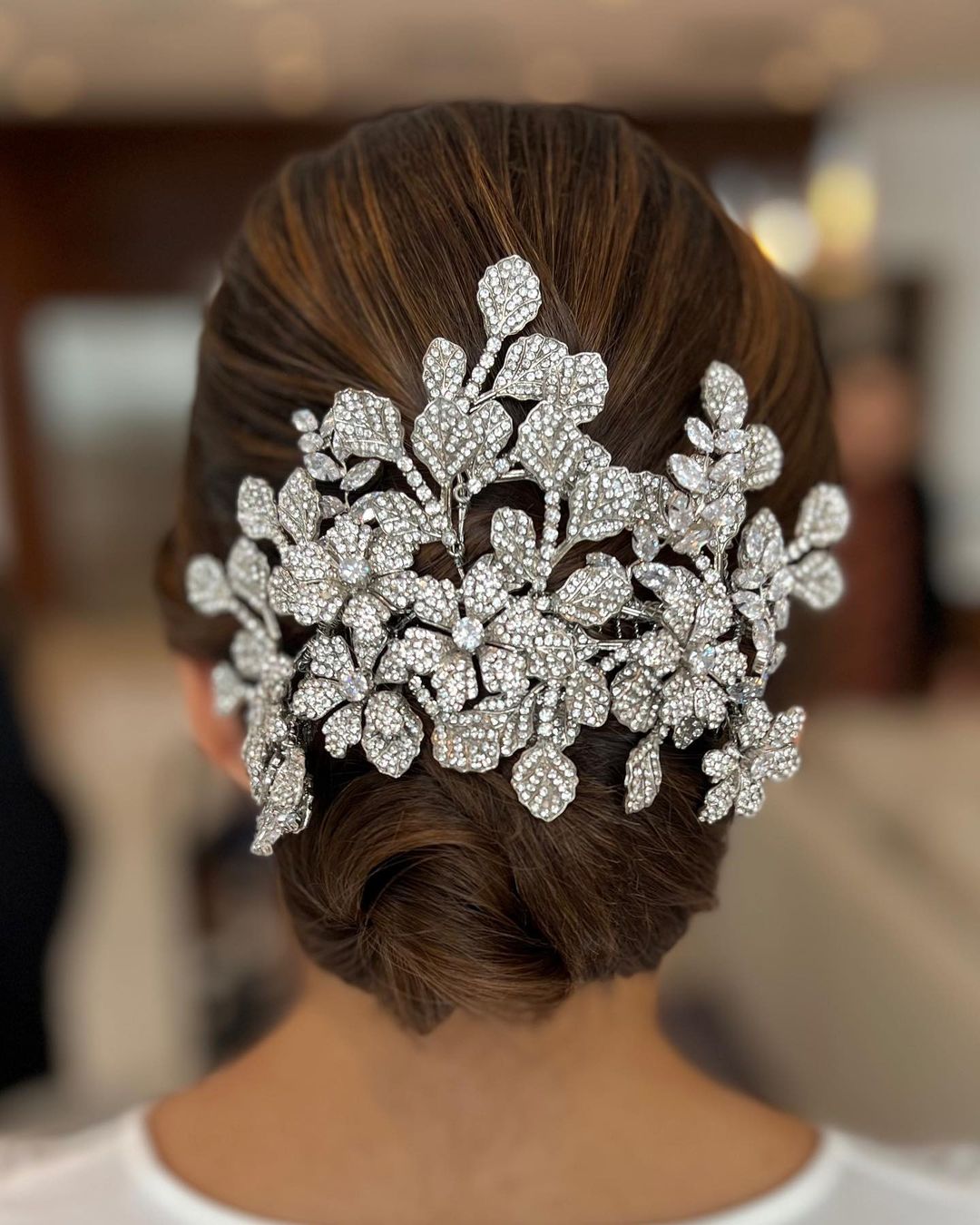 AURORA - 3D Swarovski and Simulated Diamonds Hair Comb