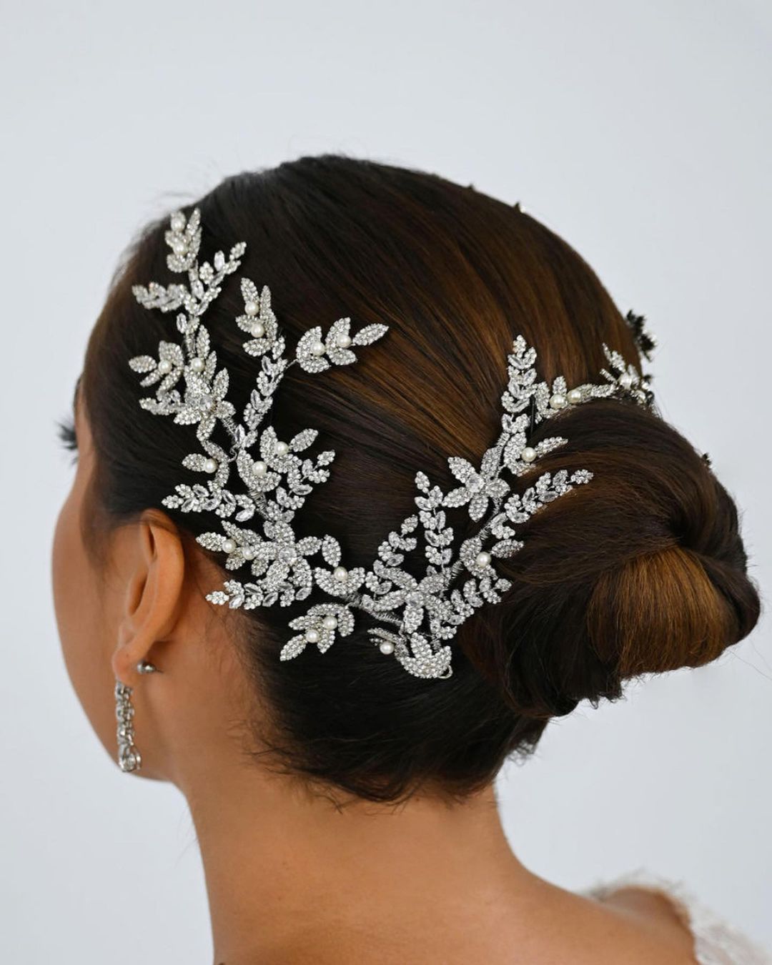 CORINNE - Swarovski Crystals and Pearls Bridal Hair Wings