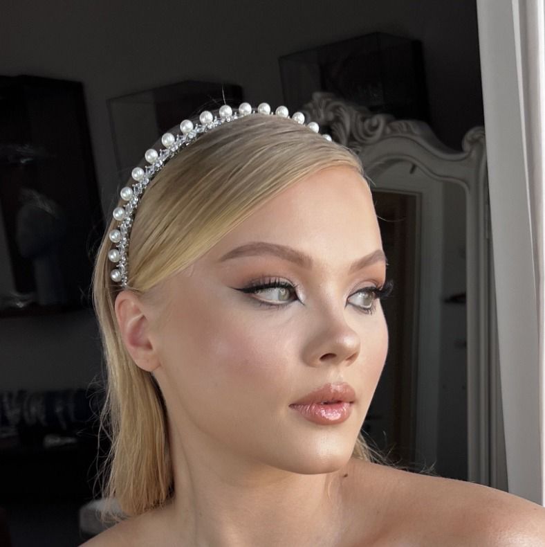 ELLA - Simulated Diamonds and Pearls Headband