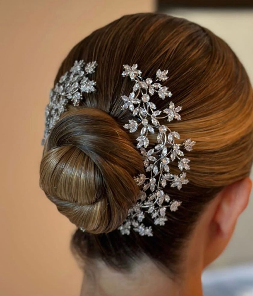 VICTORIA - Simulated Diamonds Bridal Hair Comb