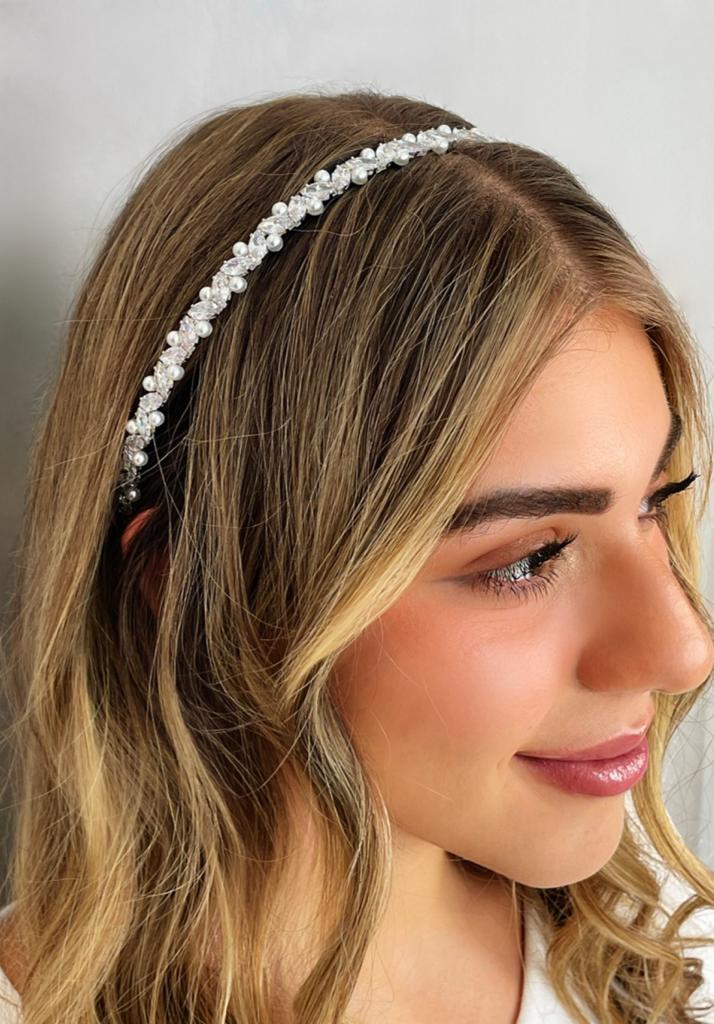 MELISSA - Simulated Diamonds and Pearls Headband