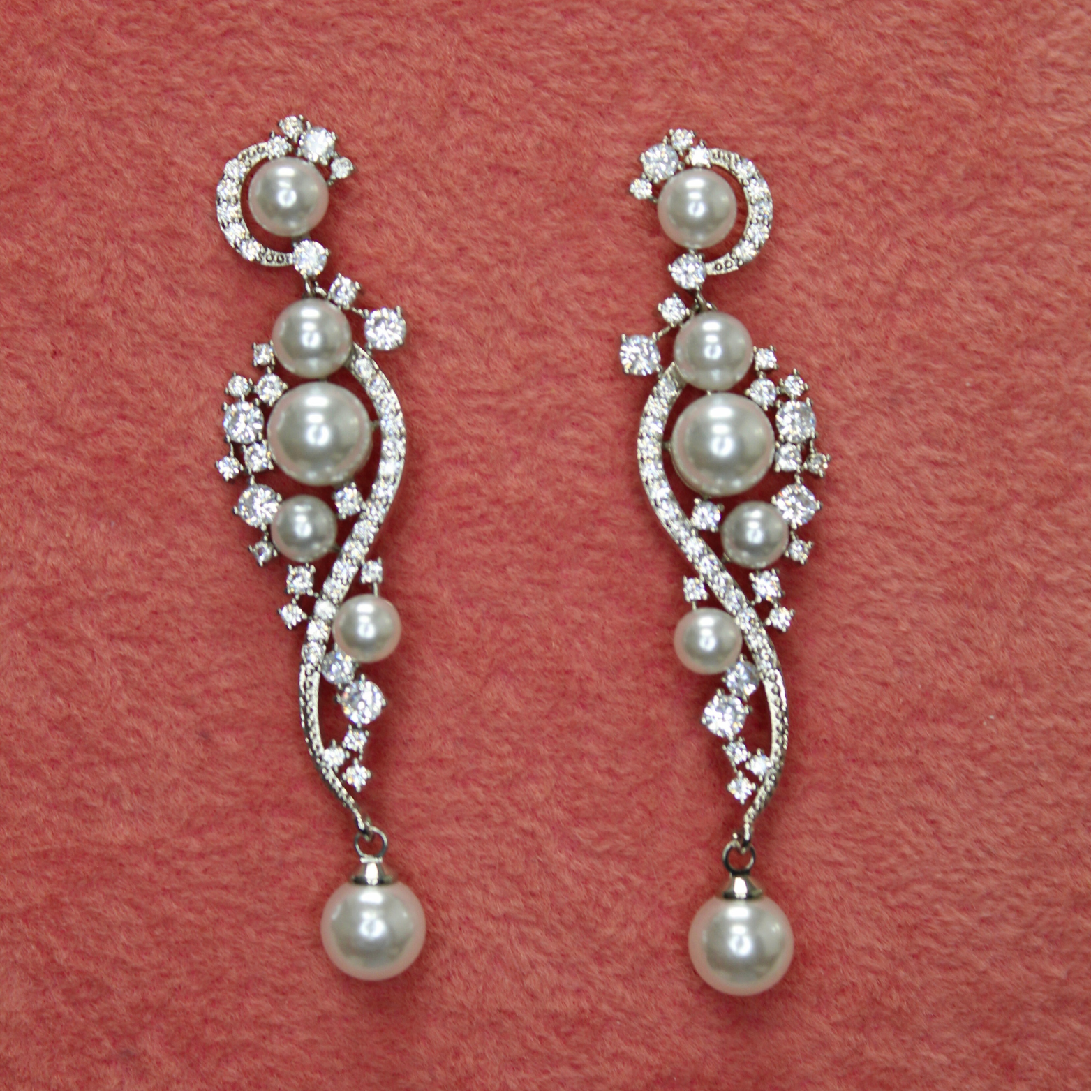 SOL - Simulated Diamonds and Pearls Earrings -RTS