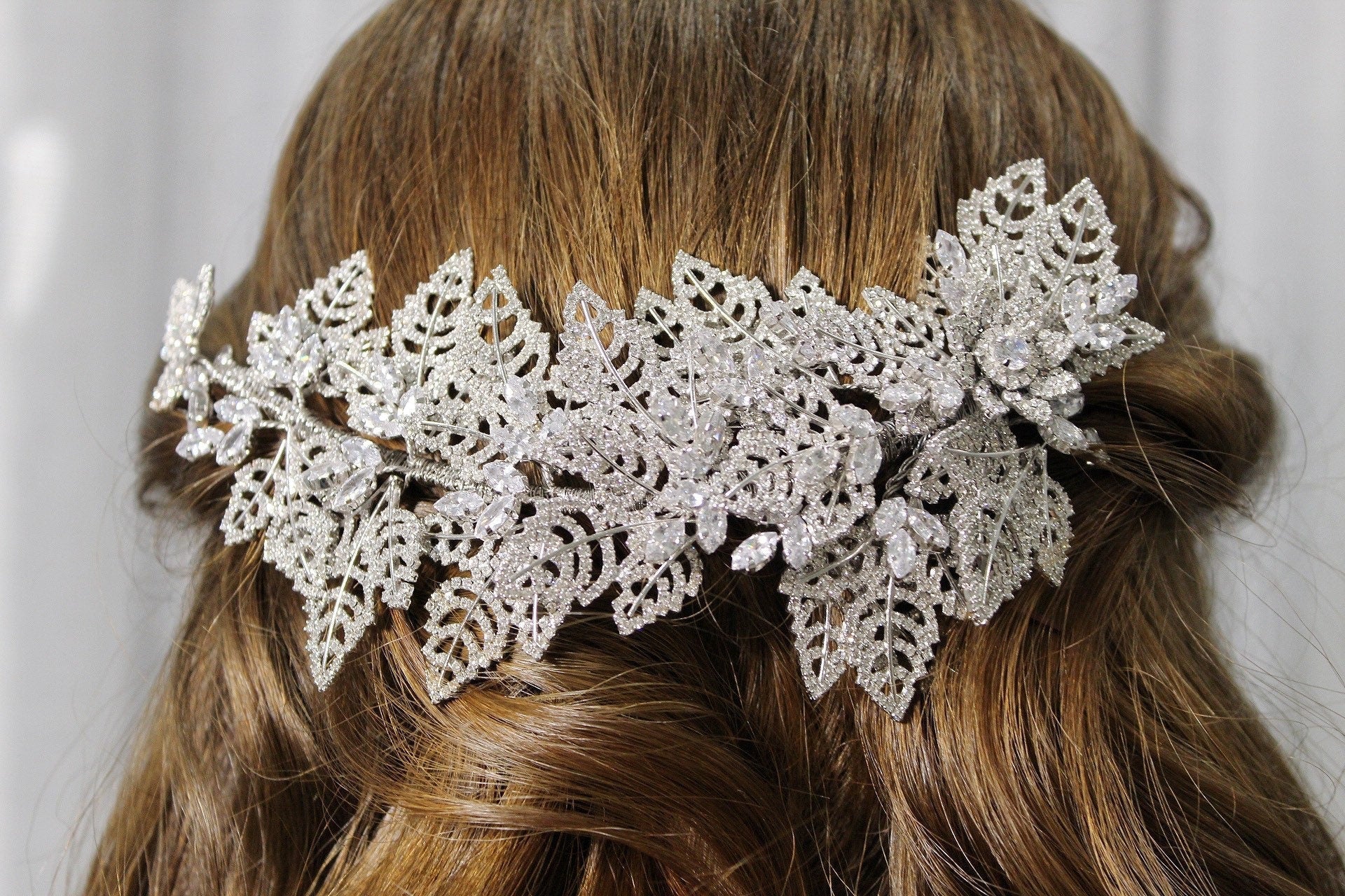 LISETTE - Swarovski Crystals Side Headpiece