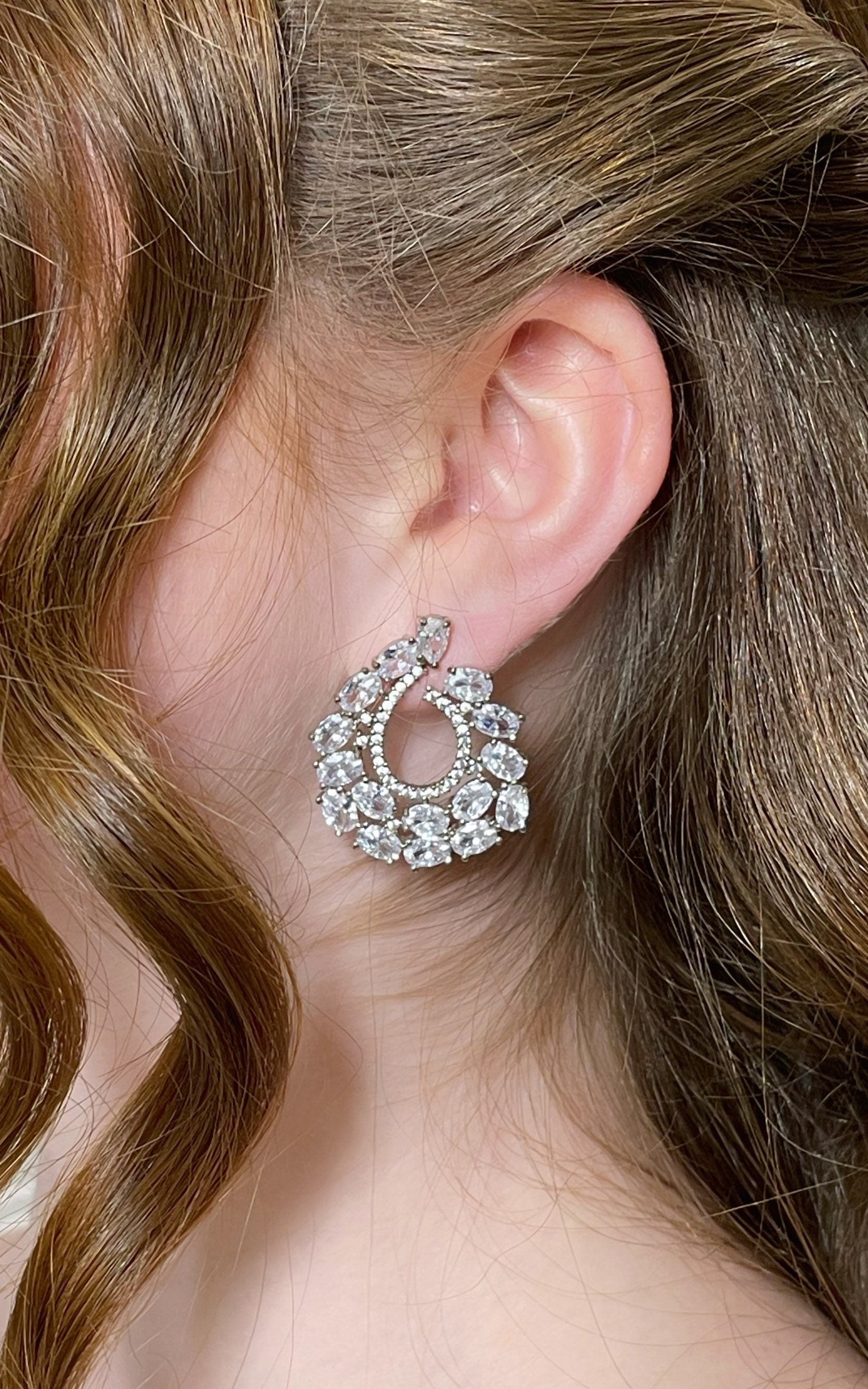 CASSIE - Simulated Diamonds Earrings -RTS