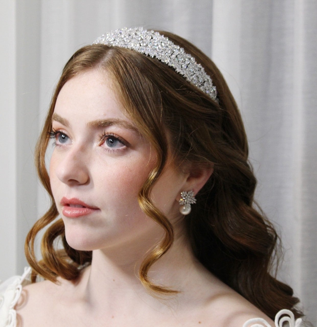 AMELIA - Simulated Diamonds Headband Tiara