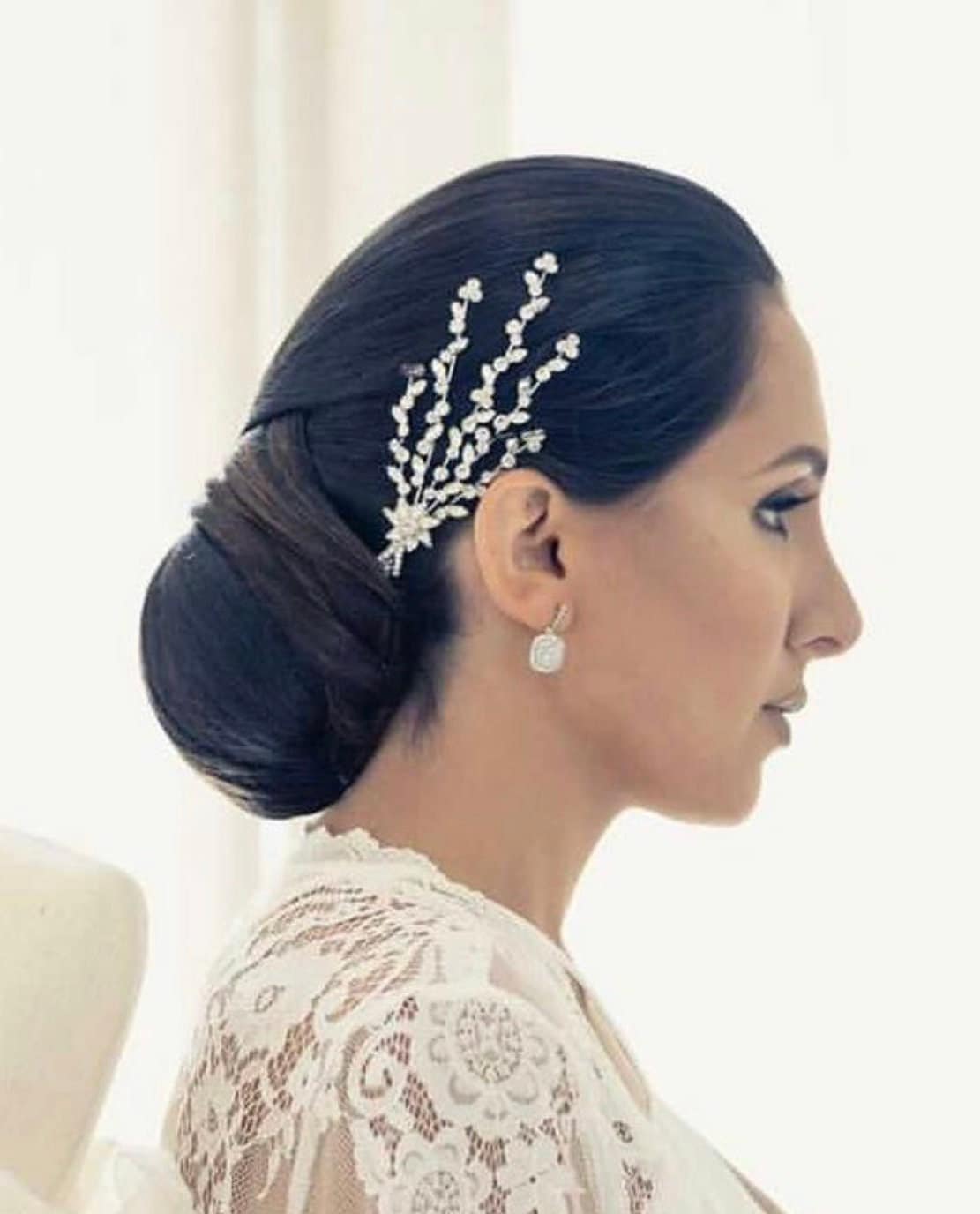 ROSANNA - Simulated Diamonds Bridal Hair Piece -RTS