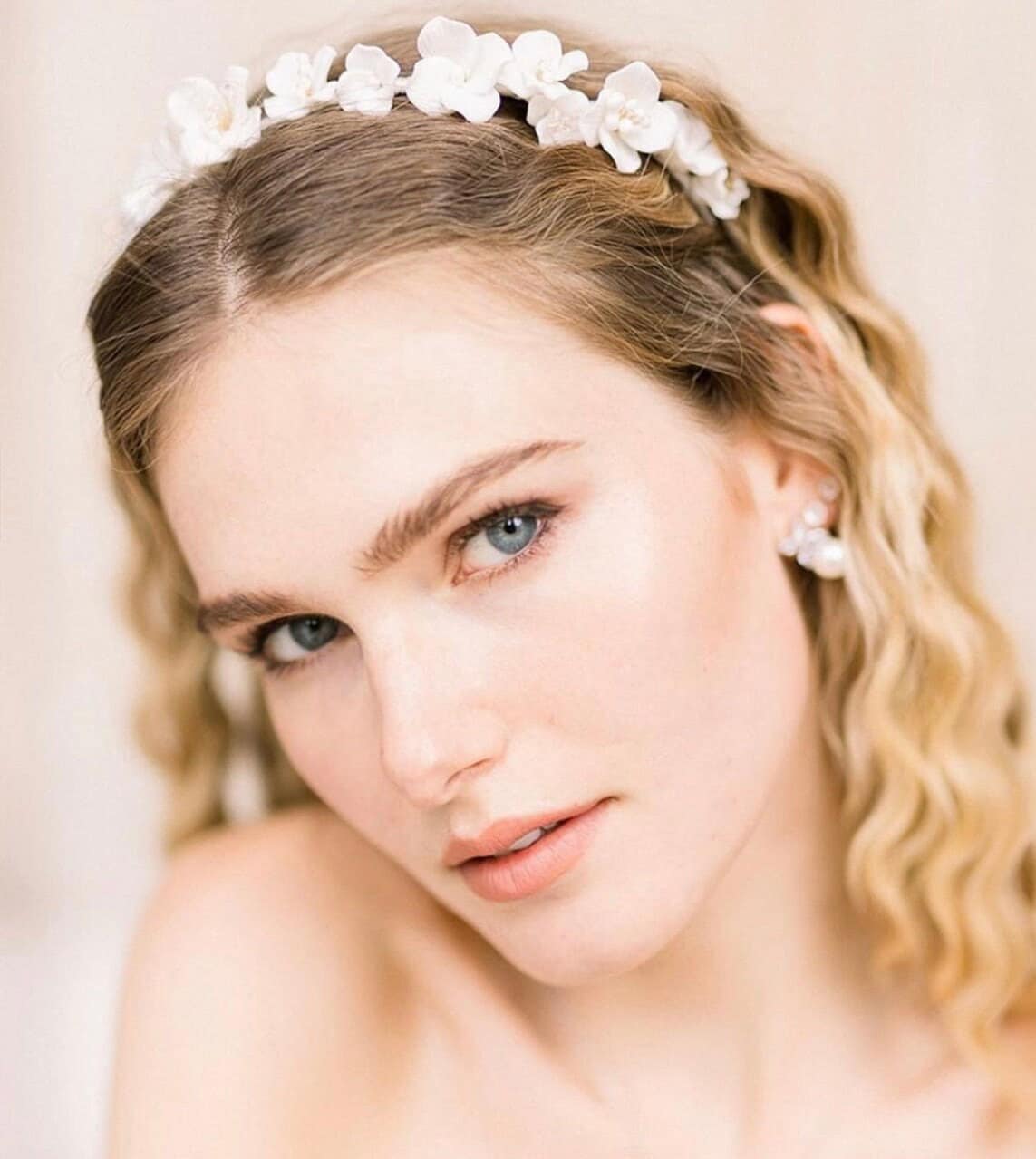 HAYDEN- Porcelain Flower Headband - RTS