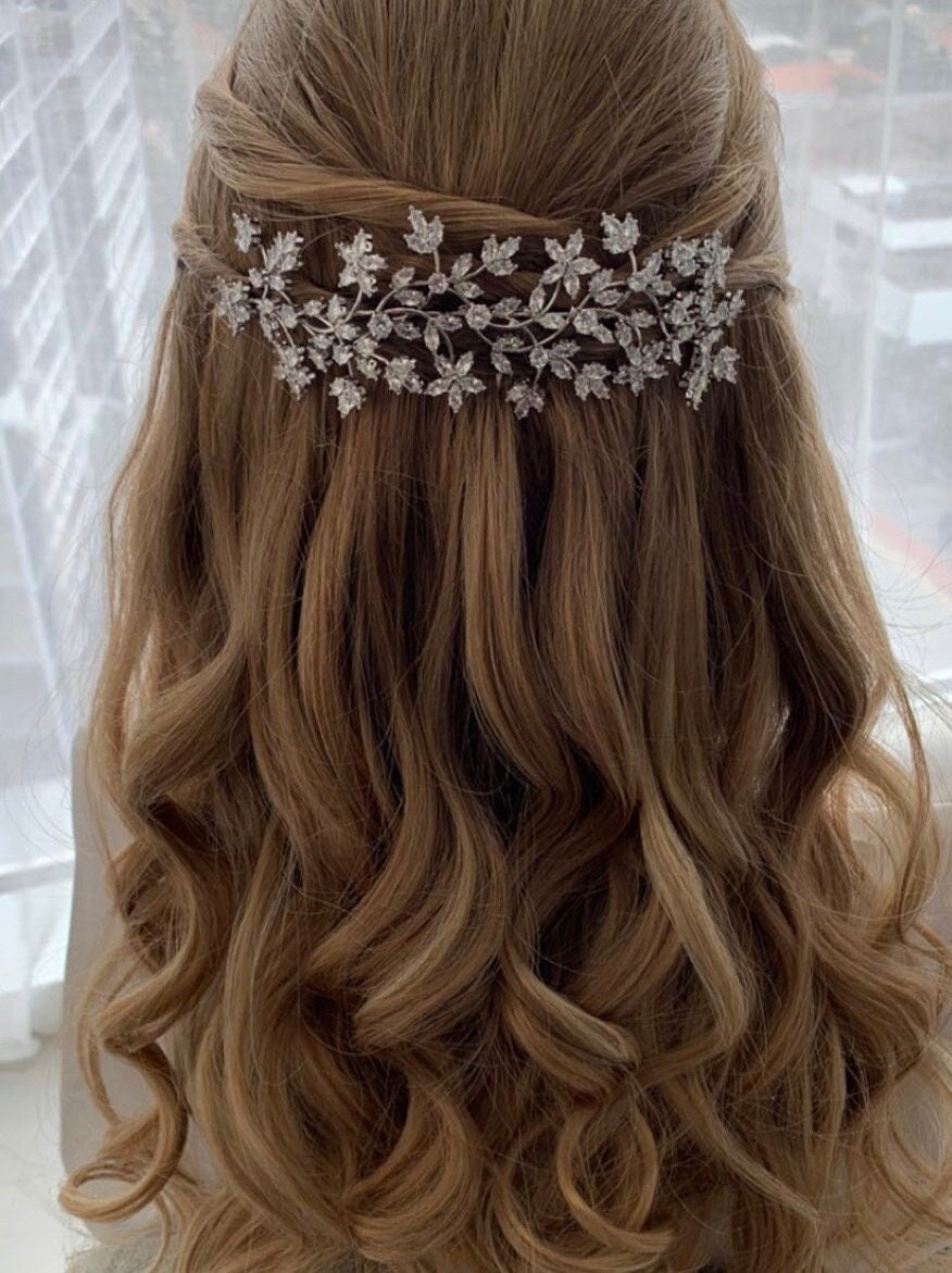 VICTORIA - Simulated Diamonds Bridal Hair Comb